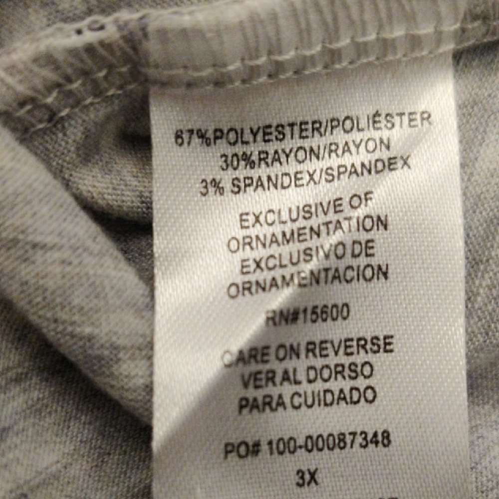 DEMOCRACY. Gray Polka Dot Women's Top - Picture 5 of 7